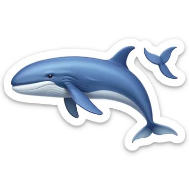 Baleine à bleu réalise les mieux aide toi de internet te trompe pas sur le nombre de nageoir  sticker