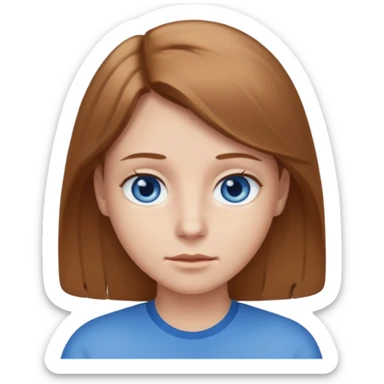 can you make a white native American emoji with light brown hair and blue eyes  sticker