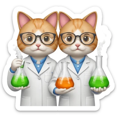 Chemist cats sticker