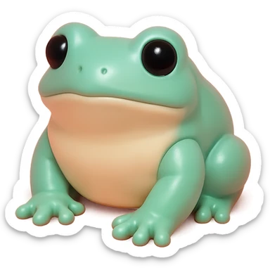 realistic bufo frog doll, vinyl figure style, shiny surface, collectible toy, no background sticker