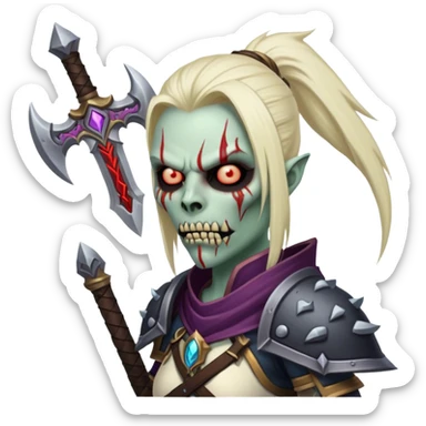 undead warrior World of warcraft sticker