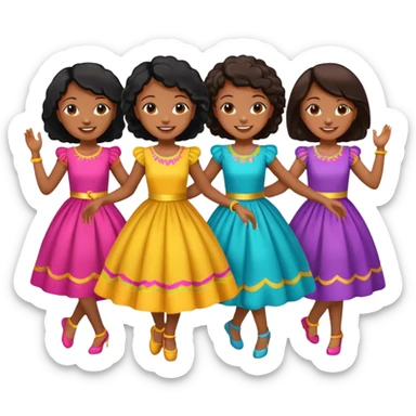 Variety Black girls dancing sticker
