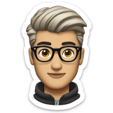 zayn malik confidently sporting a stylish pair of spectacles sticker