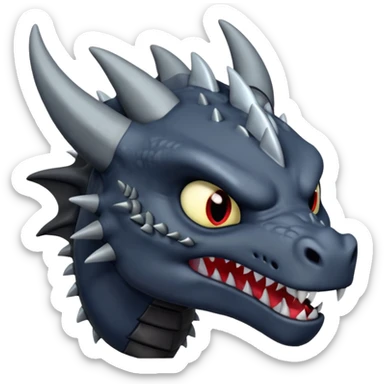 Un dragón furia nocturna mirando de frente animado que se vea malo  sticker