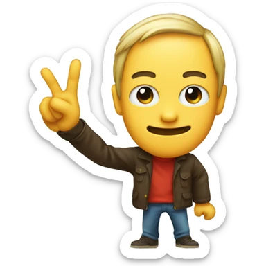 dabbing emoji with the thumb and pointer fing sticker