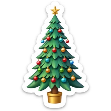 tall christmas tree sticker