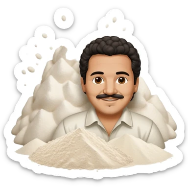 Pablo escobar happy with powder sticker