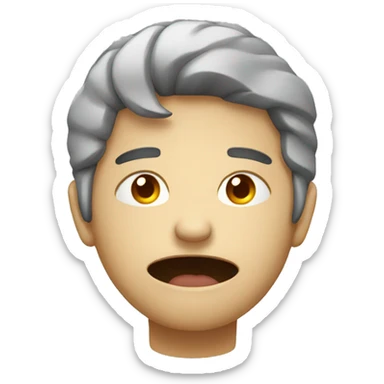 person with a sore throat sticker