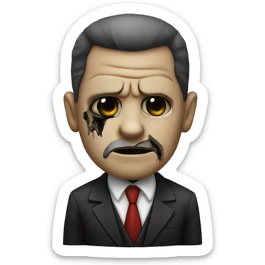 A mafia version of a zombie sticker