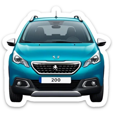 Peugeot 2008 couleur bleu émeraude sticker