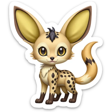 Big-eared Batty Meloetta-Serval-Cresselia-Palkia-Stitch-Fakémon-creature-hybrid sticker
