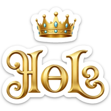 The gold inscription "Helga" in large letters sticker