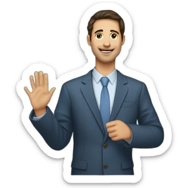 jovenen liberal levantando la mano  sticker