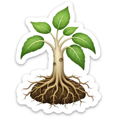 baby plant roots sticker