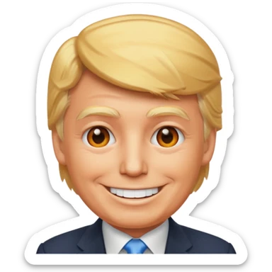 A Telegram emoji style of trump sticker