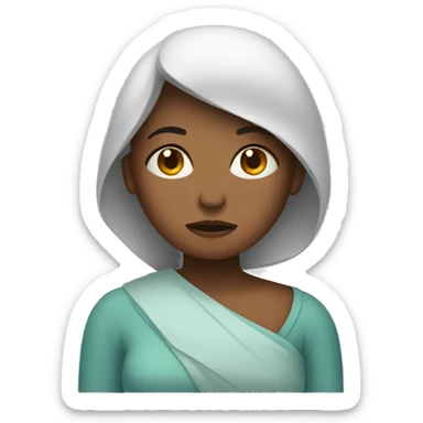 A woman who is Sick  sticker