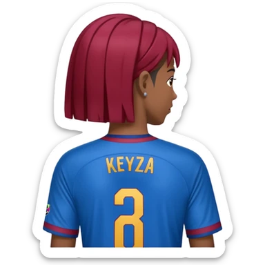 buat costum seperti diatas buat mirip hanya pakaian saja tidak pakai orang dan dari belakang barcelona nama punggung keyza dan nomor punggung 15 menghadap belakang custom belakangnya baju belakangnya sticker