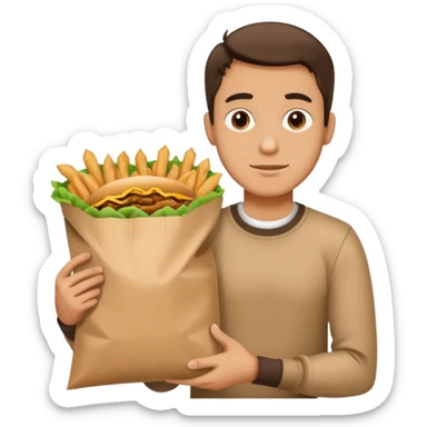 Street Food Shopper man  sticker