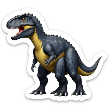 Black giganotosaurus sticker