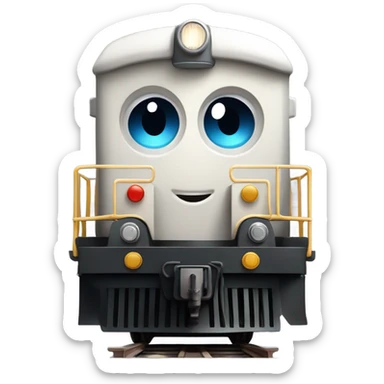 A electric locomotive (With little Kirby shiny eyes) sticker
