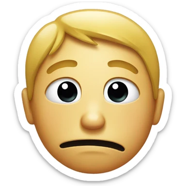 Grossed out face sticker