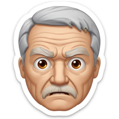 angry grandpa sticker