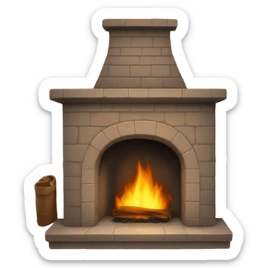 Fireplace sticker