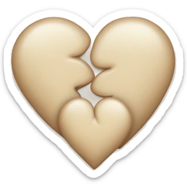 two beige heart similar to this: 💕 one small one big sticker