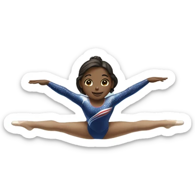 summer olympics girl gymnastics beam sticker