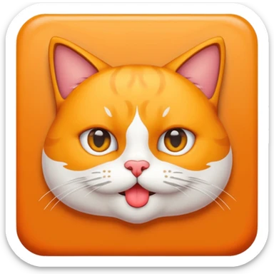 haz que un gato de color naranja esté lanzando un beso sticker