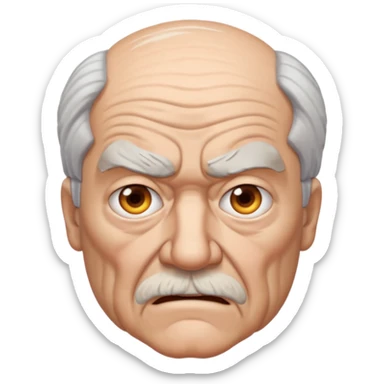 angry grandpa sticker
