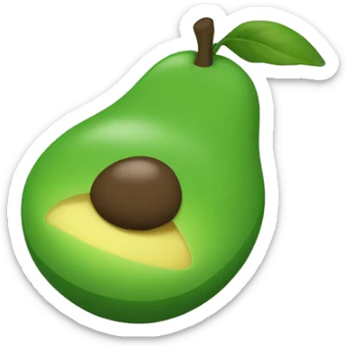 una bandera que tenga centro un aguacate con colores verdes sticker