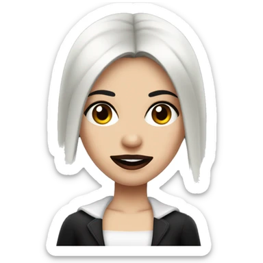 Menina gótica de franja vampira sticker