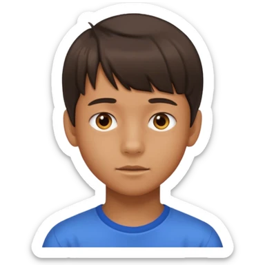 Boy 13 yrs old tan have bangs sticker