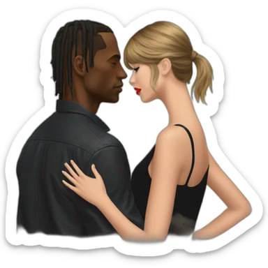 travis scott and taylor swift album cover sticker
