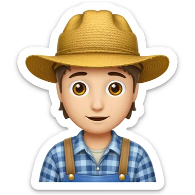 farmer hat sticker