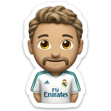 personagem com camisa do real madrid sticker