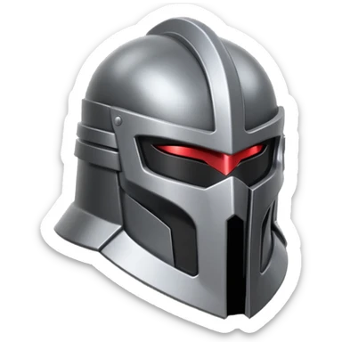 master shredder's helmet from teenage mutant ninja turtles, no eyes or face, just the helmet and related material lets make it a silhouette sticker