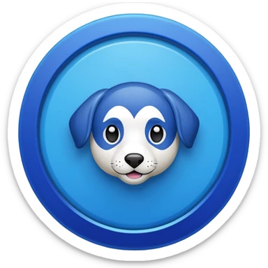 Blue tick in octagon  sticker