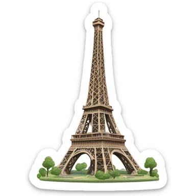 Make a upside down Eiffel Tower  sticker