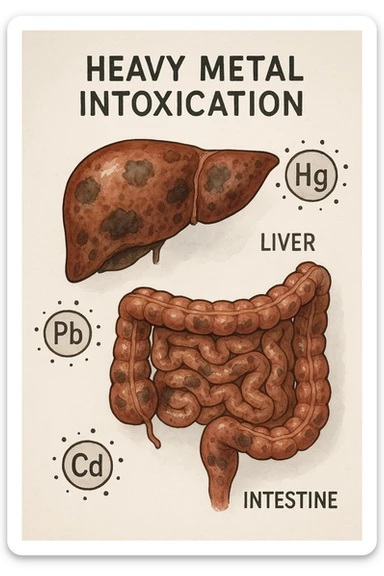 fegato e intestino intossicato da metalli pesanti sticker