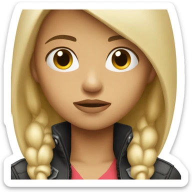 Blondie girl looking bad sticker