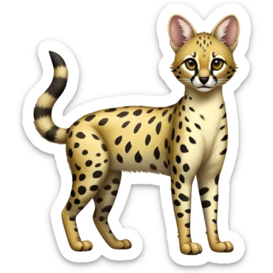 Serval-Genet-Civet-Marsupial-Ocelot-hybrid, full body sticker