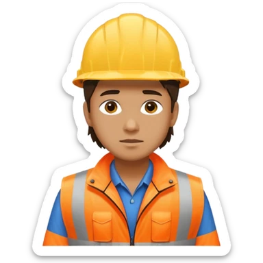 create a realistic emoji of a logistic worker in different weather situuations sticker