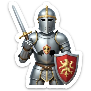 Headless Knight with Sword close up sticker