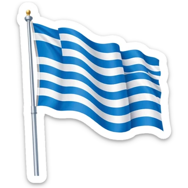 Bavarian flag on a flagpole sticker