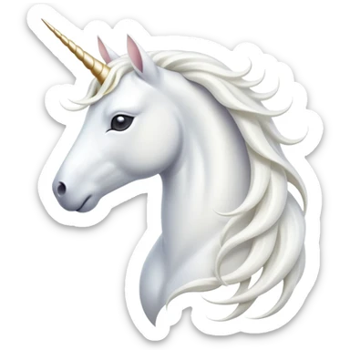 cinematic-beautiful-white-unicorn-emoji,-poised-and-regal,-with-a-slender,-ethereal-form-draped-in-a-pristine-white-color,-a-flowing-mane-and-tail,-and-a-white,-spiraled-horn-that-radiates-pure-light,-simplified-yet-sharp-and-majestic,  sticker
