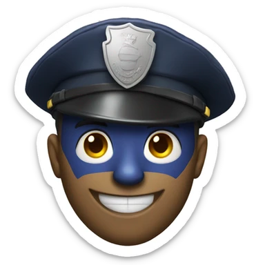 Joker policeman sticker