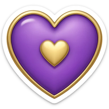 A purple heart with a "J" in it sticker