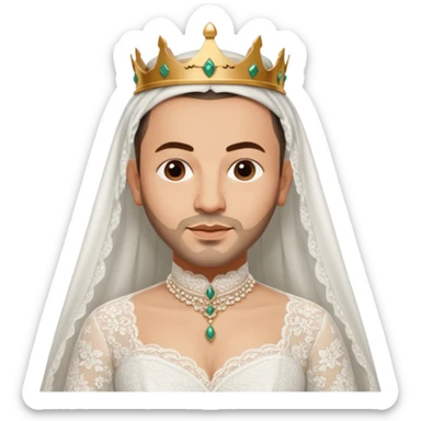 Robe mariage Blanche roi Mohammed VI du maroc sticker